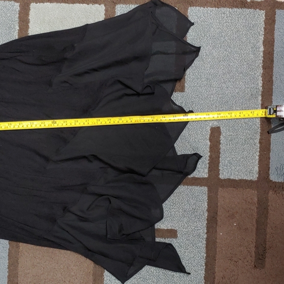 B Design Sheer Ruffle Bottom Long Skirt L - Picture 13 of 14